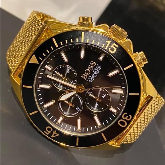 HB1513703 - Hugo Boss Men’s Ocean Gold Steel Watch - Picture 7 of 11